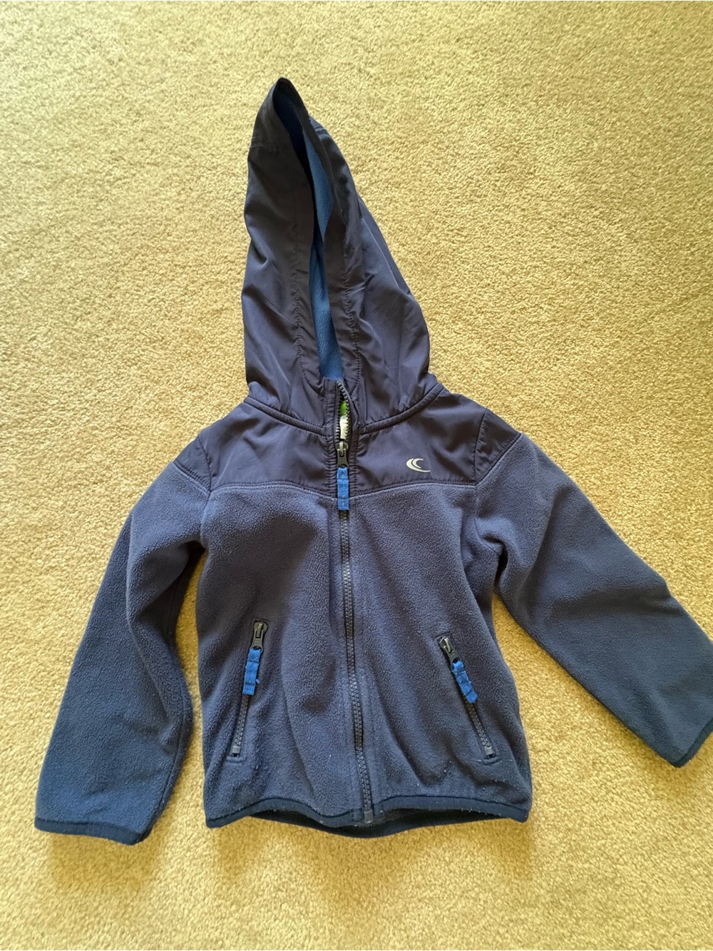 Carters Kids Hooded Fleece Jacket - Navy Blue